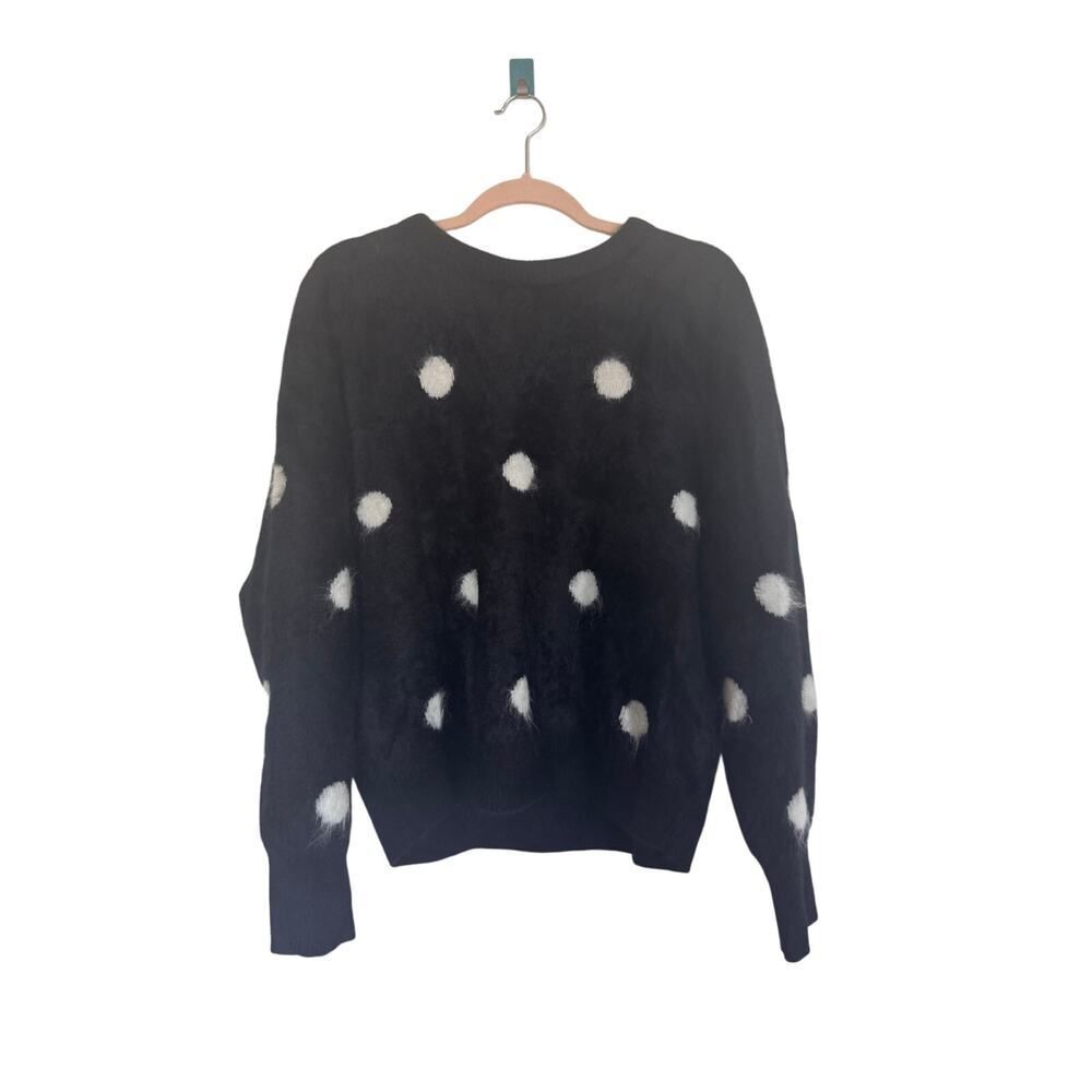 NakedCashmere NoName is needed brushed cashmere polka dot sweater black XL - Picture 2 of 9
